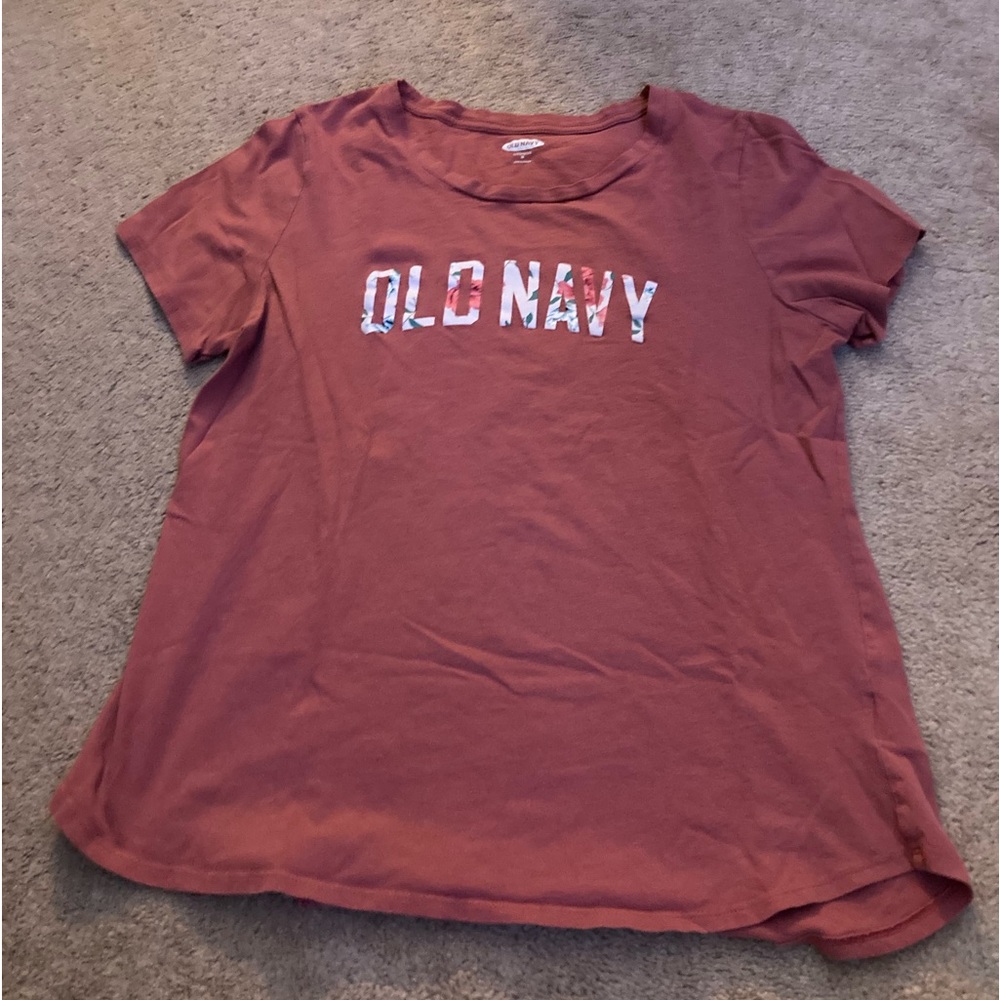 old navy, floral, pink, size m